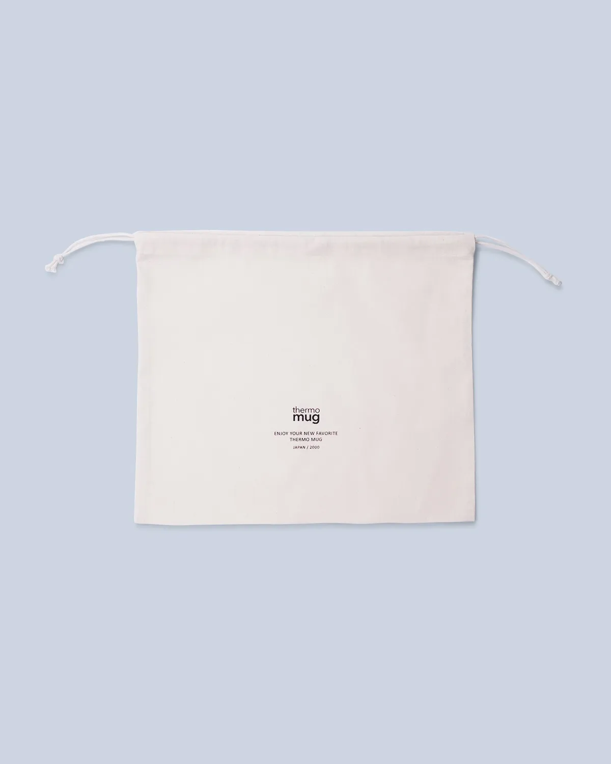 コットン５オンスマチなし巾着袋_平置き正面