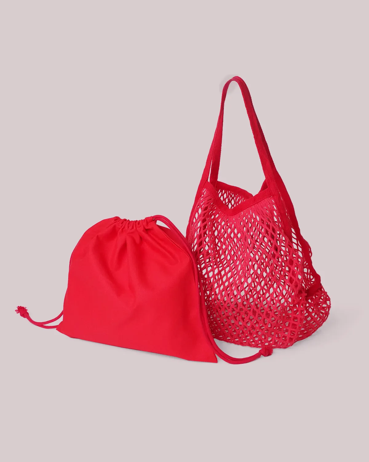 コットンメッシュバッグコットン5オンス巾着袋_巾着とメッシュバッグ