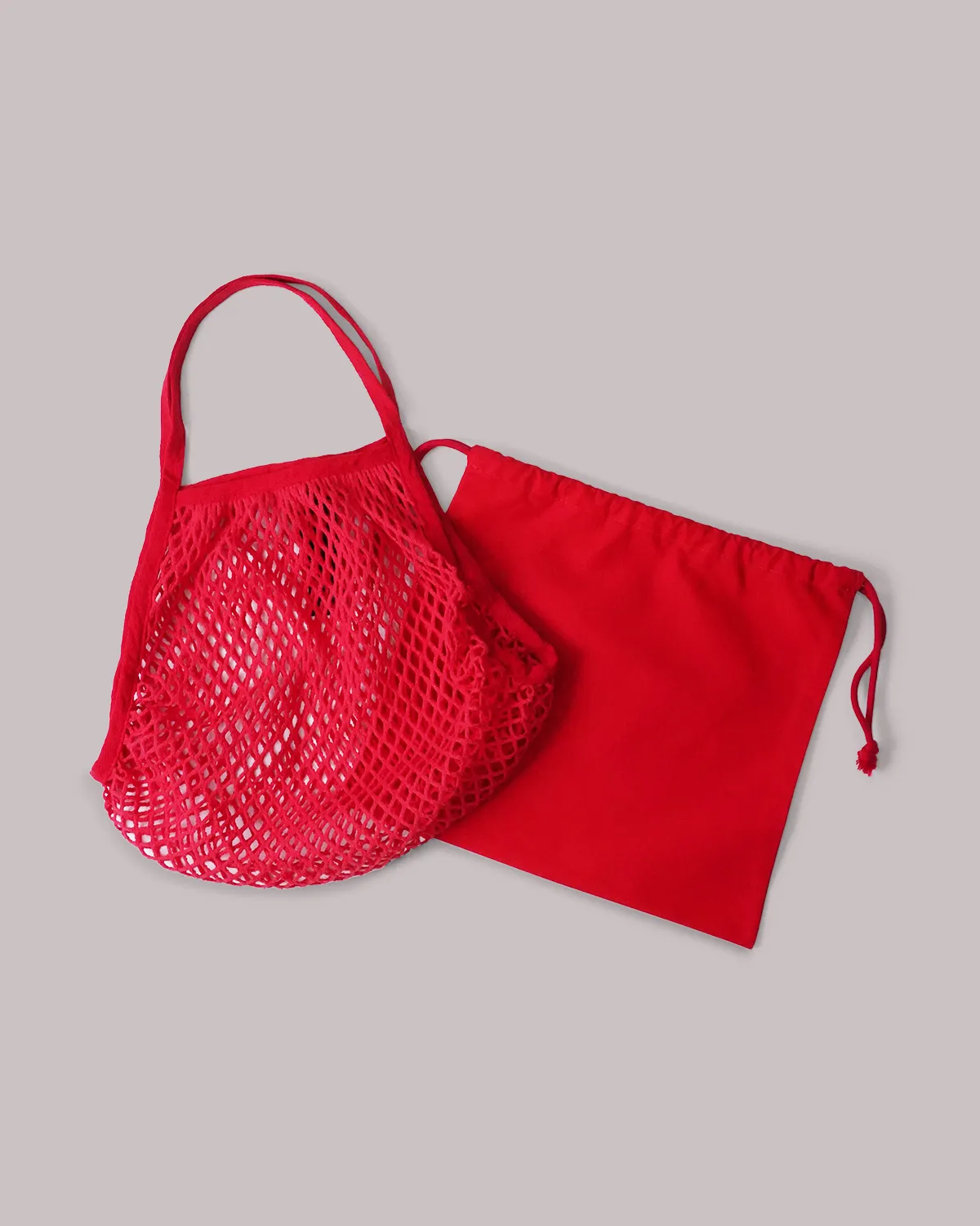 コットンメッシュバッグコットン5オンス巾着袋_巾着・メッシュバッグ平置き