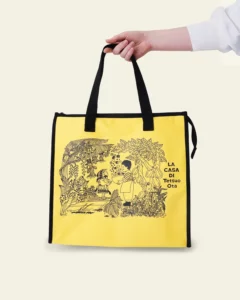 コットン12oz角底保冷バッグ_正面・持つ手