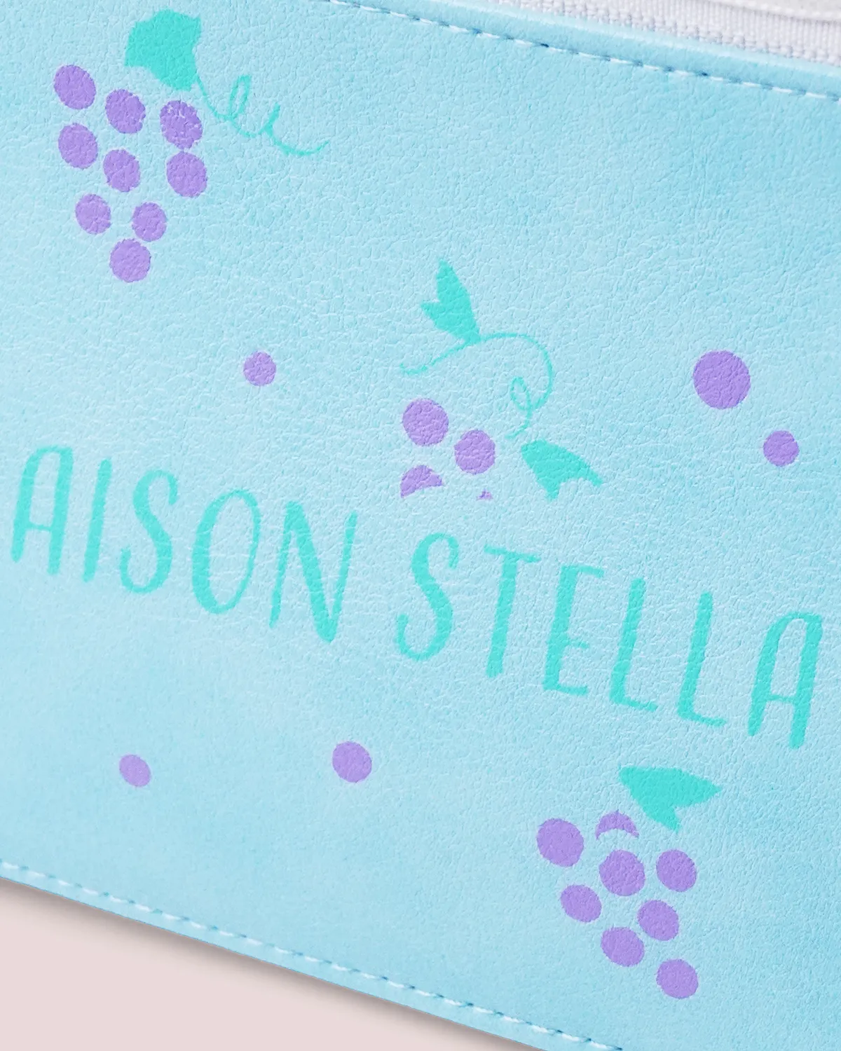 合皮ポケット付き船底ポーチ_ロゴ